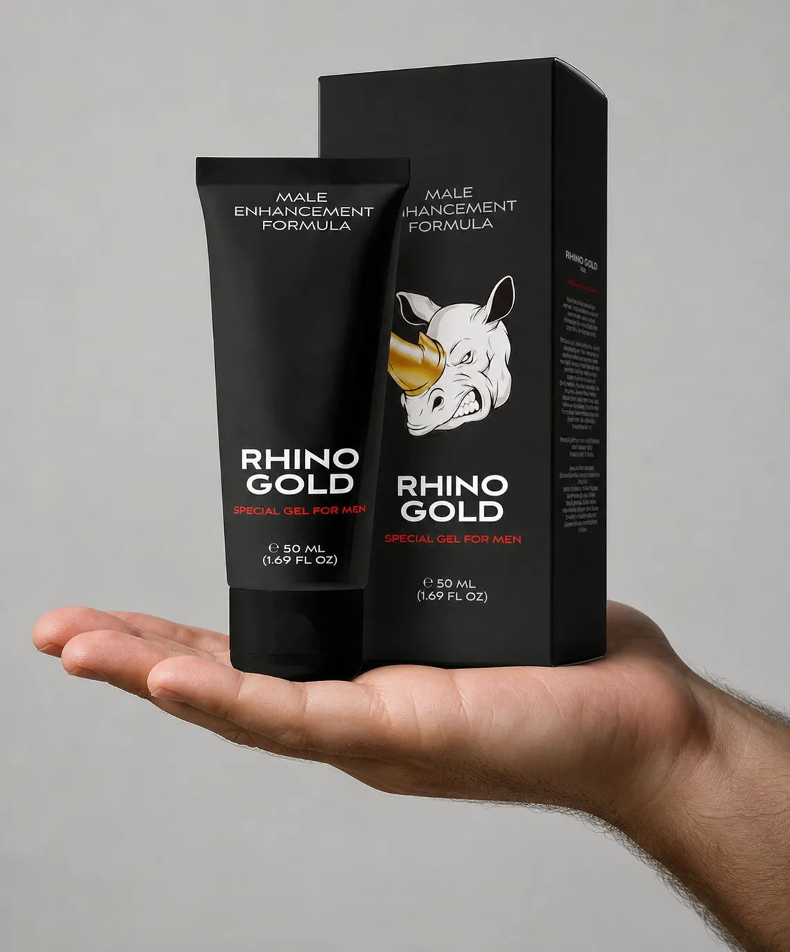Rhino Gold Gel — le produit en main