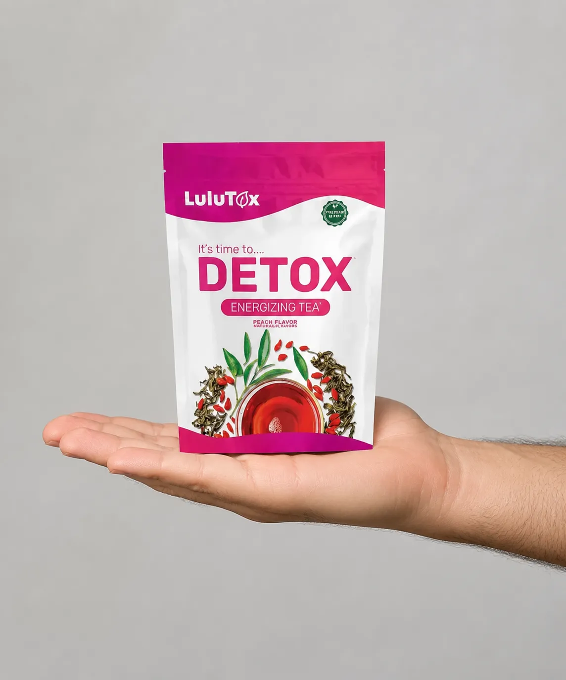 Lulutox Detox Tea HCTC — le produit en main