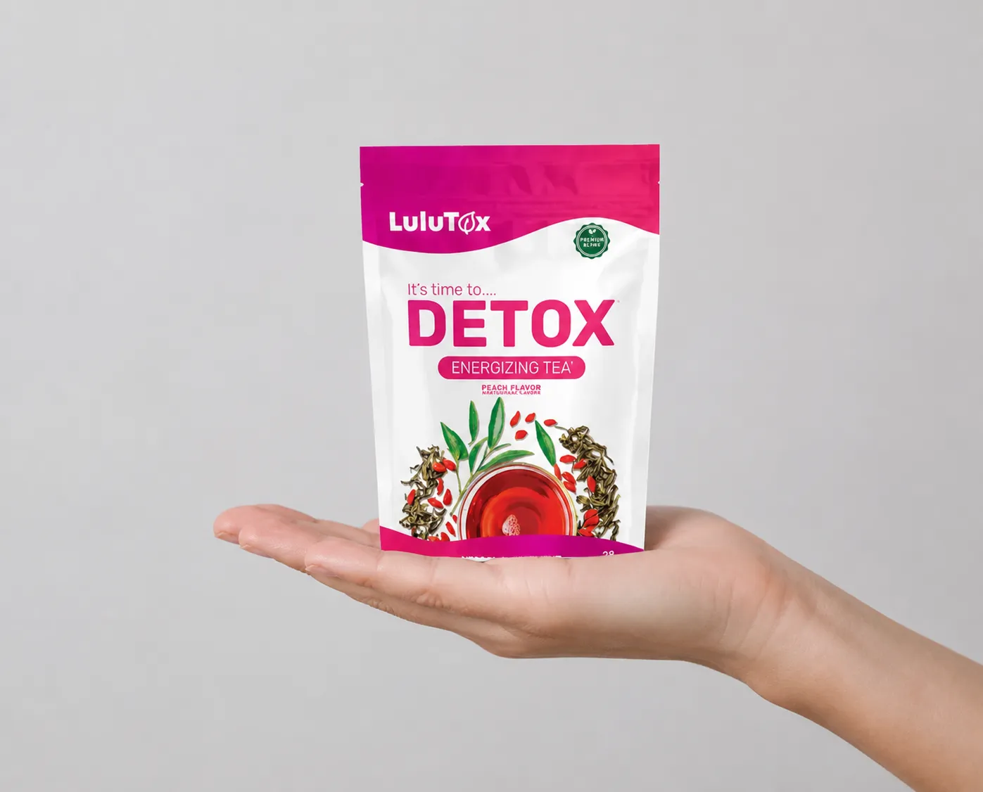 Lulutox Detox Tea — le produit en main